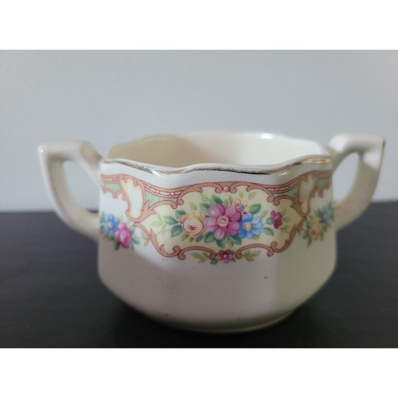 VINTAGE Georgian China USA Creamer and Sugar Set - Picture 3 of 4